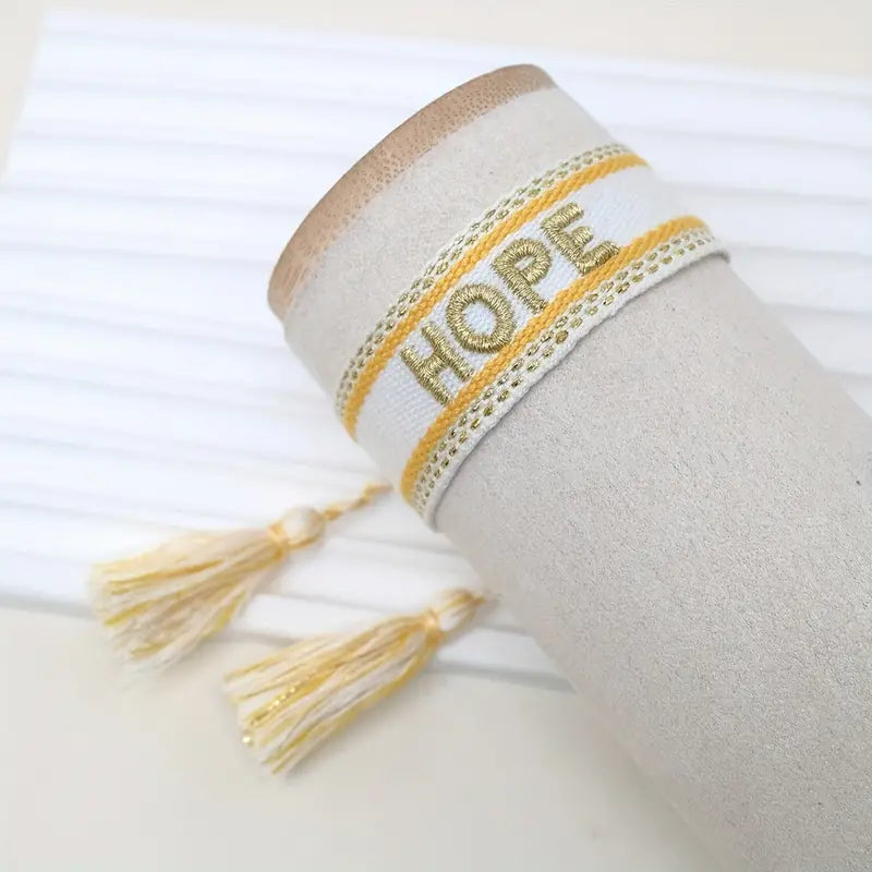 "Hope" Woven Adjustable Bracelet