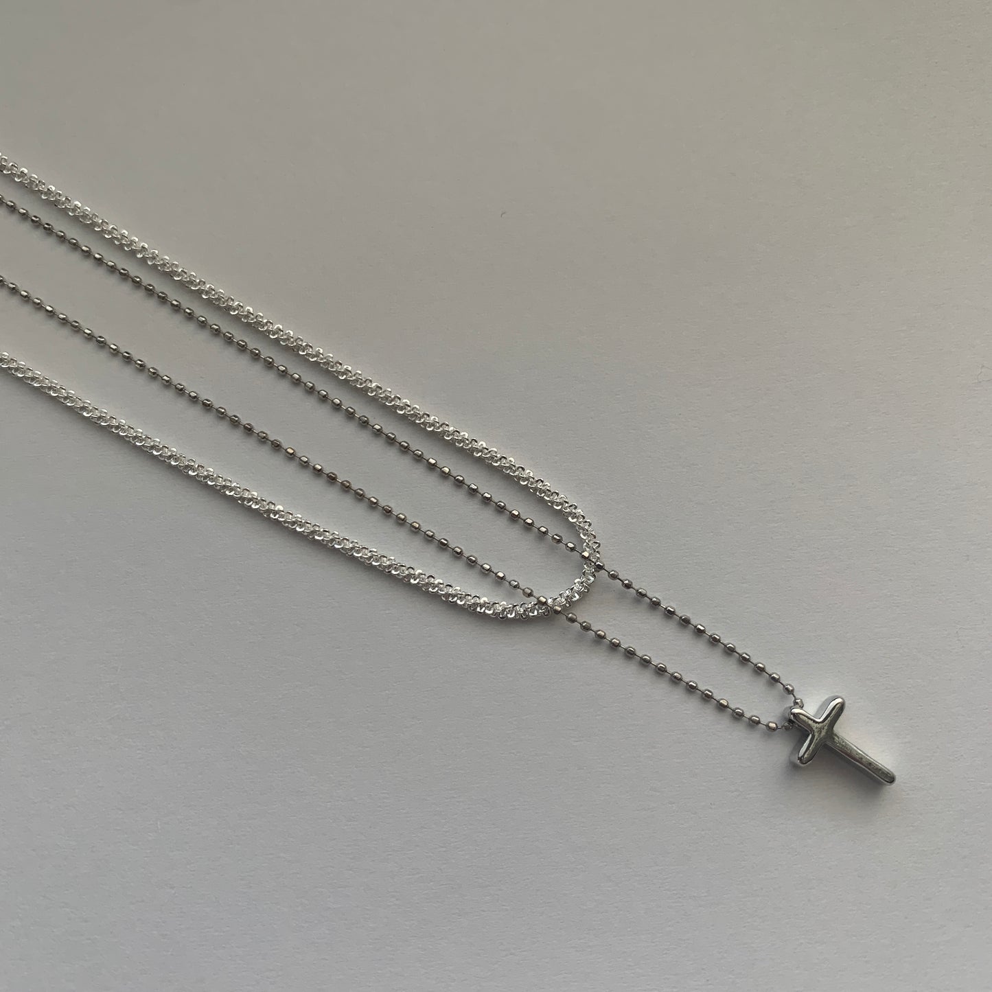 Layered Cross Necklace