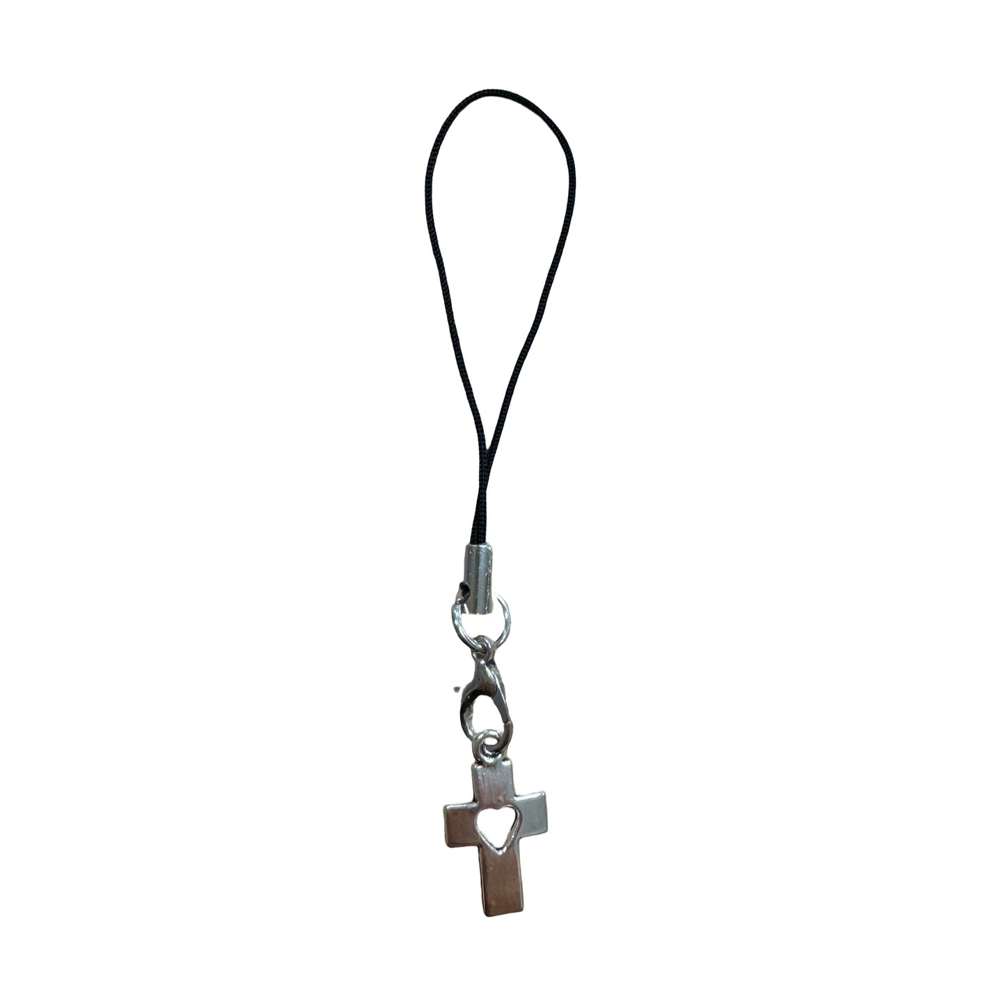 Cross and Heart Pendant with Tiny Lanyard of Assorted Colors