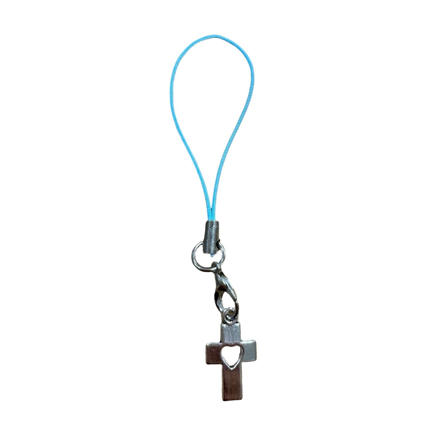 Cross and Heart Pendant with Tiny Lanyard of Assorted Colors