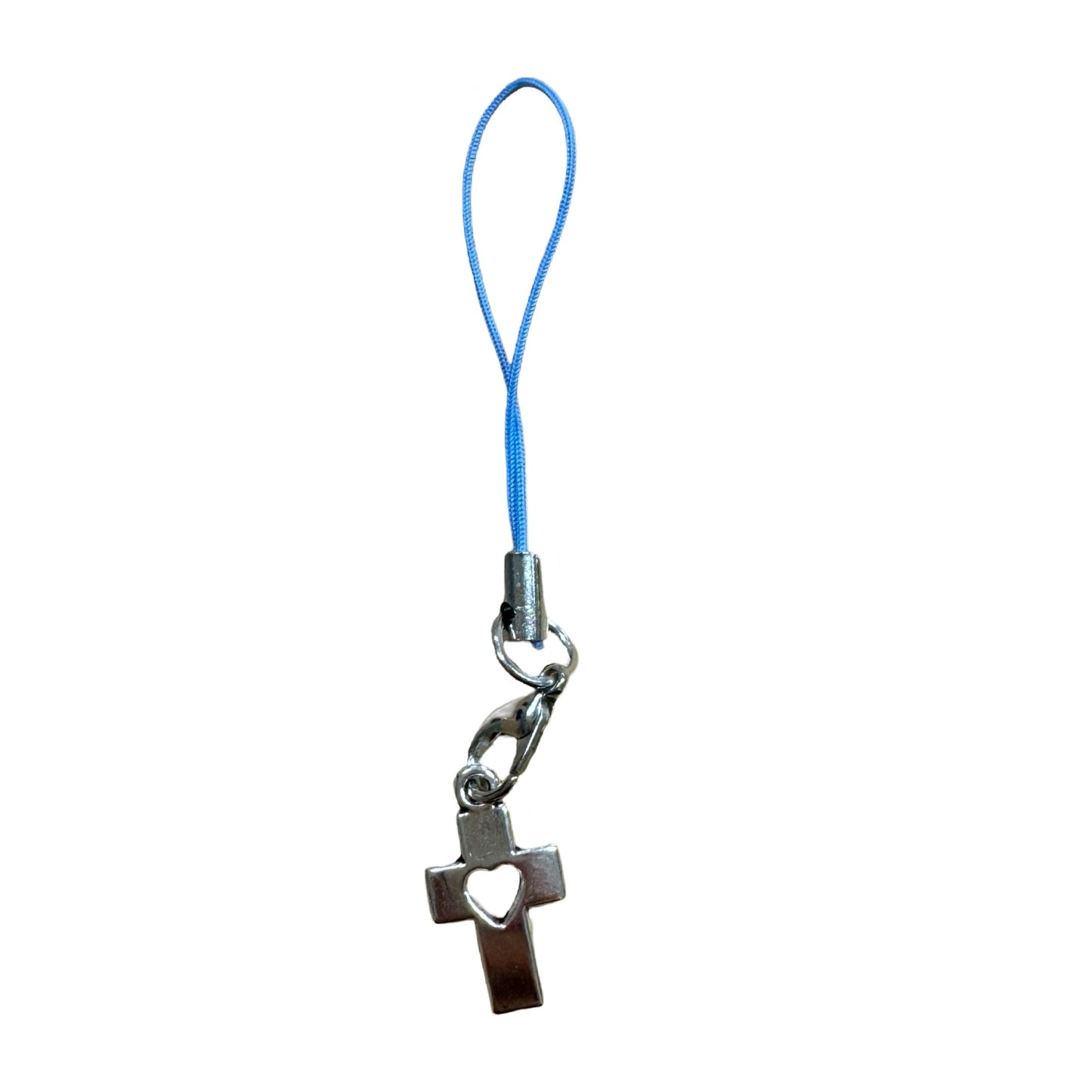 Cross and Heart Pendant with Tiny Lanyard of Assorted Colors