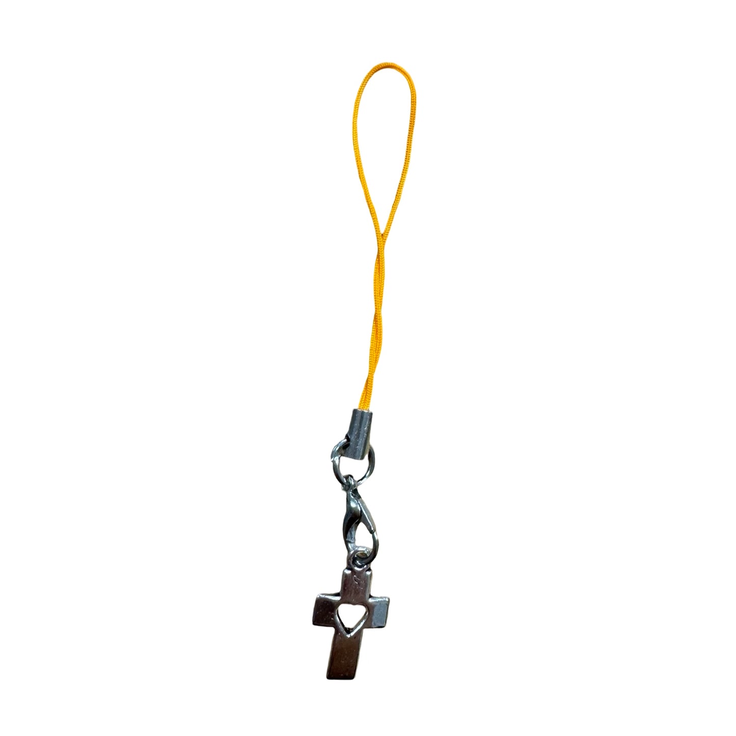 Cross and Heart Pendant with Tiny Lanyard of Assorted Colors