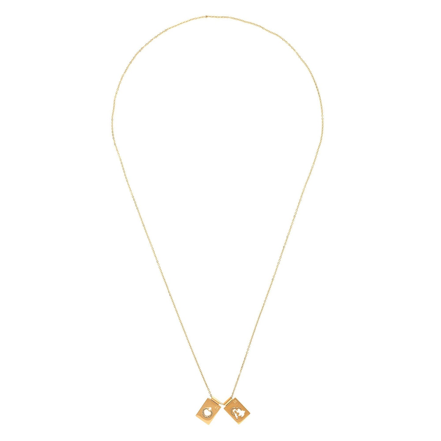 "SCAPULAR" • Virgin & Sacred Heart -Gold- - Ibiza Passion