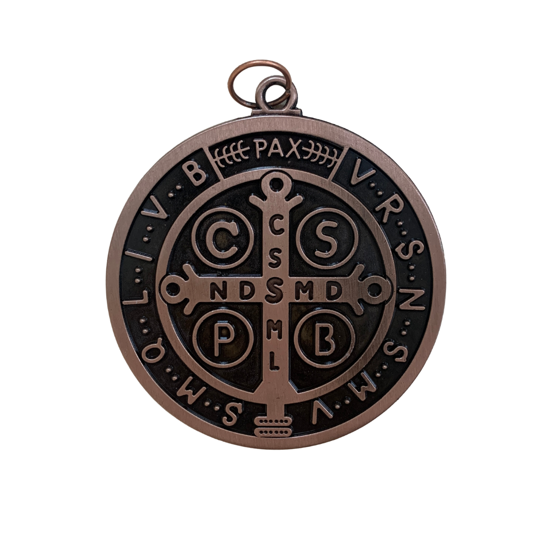 Antique Bronze St. Benedict Medal