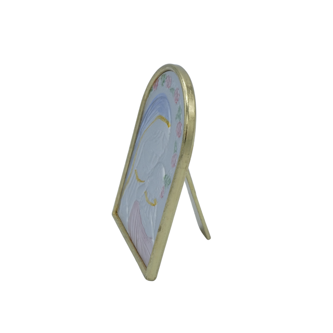 Arched Colored Silver Image of Our Lady of Tenderness