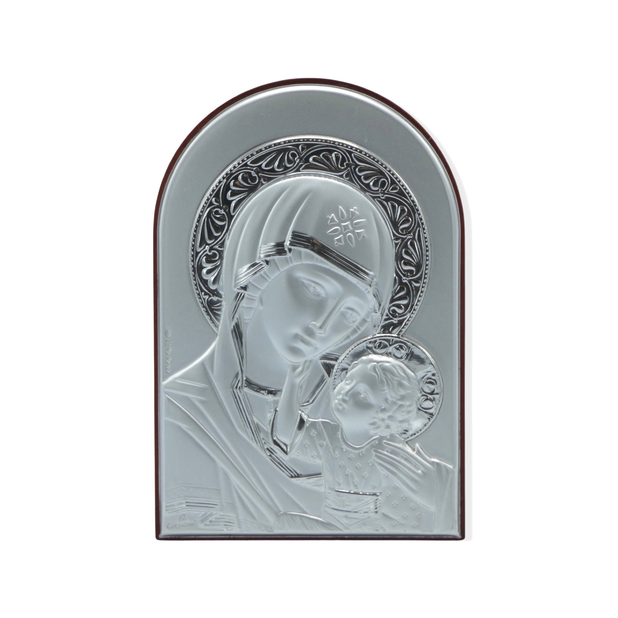 Arched Silver Image of Our Lady of Tenderness – Triumph of Love
