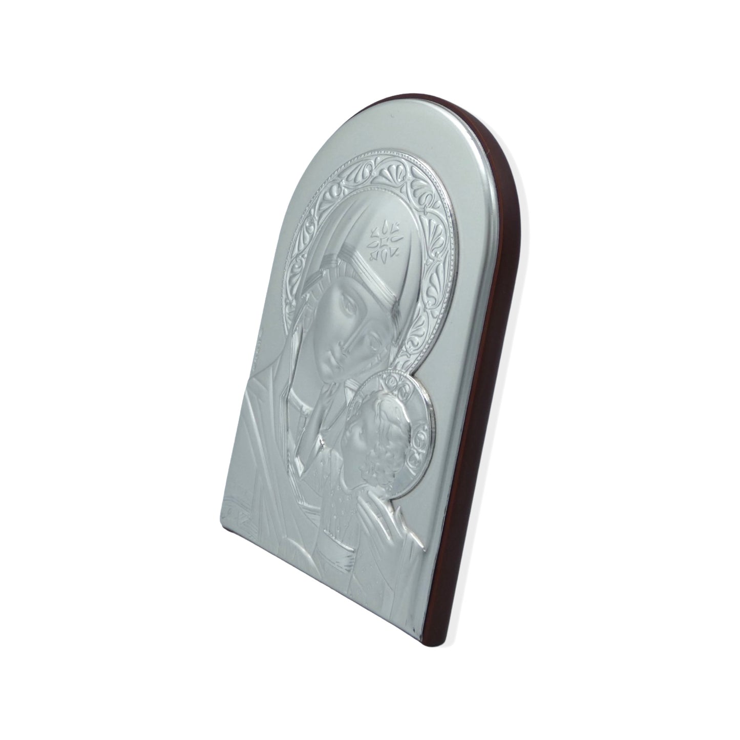 Arched Silver Image of Our Lady of Tenderness