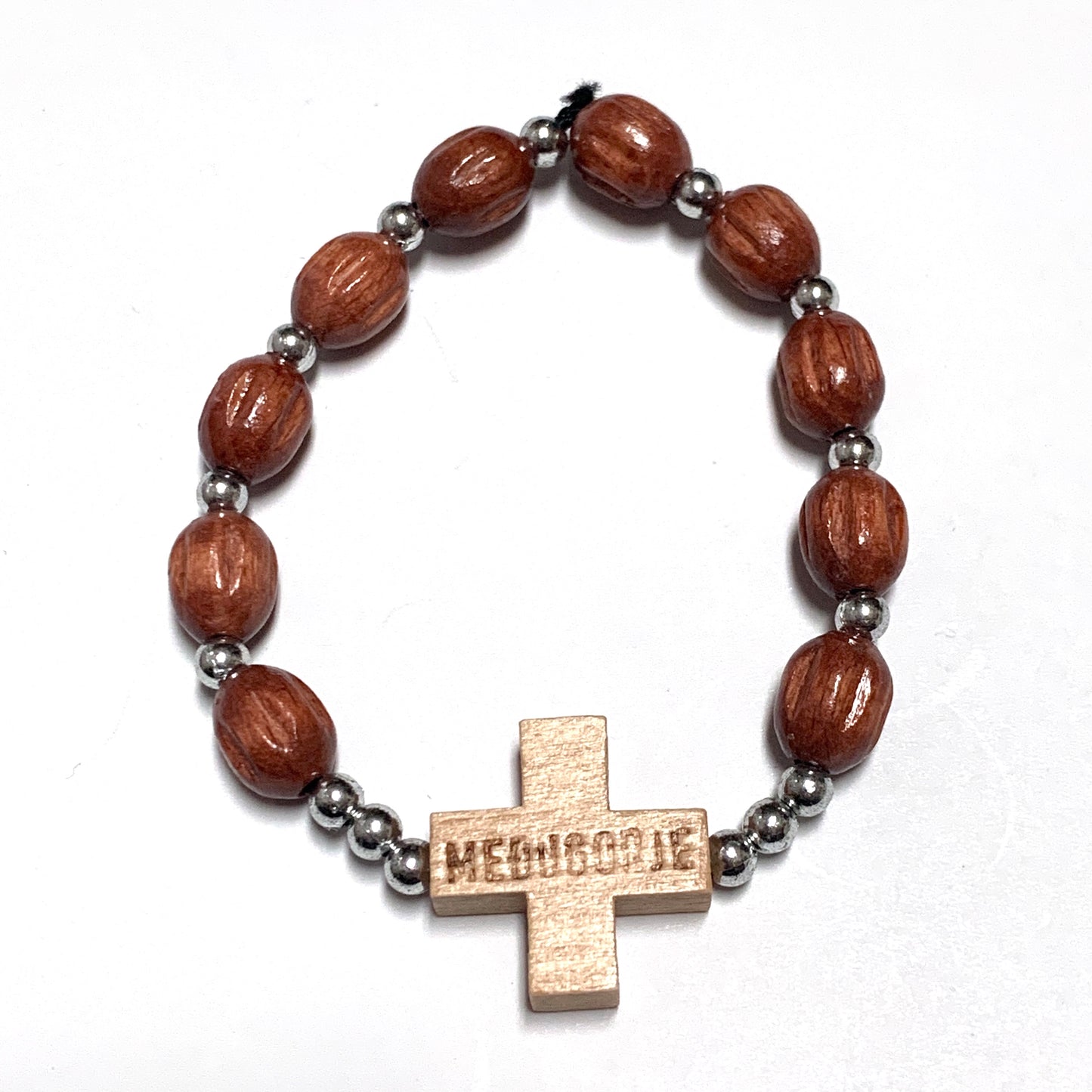 Wooden Queen of Peace Bracelet