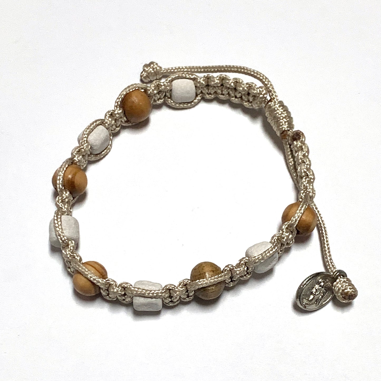 Wooden and Refined Stone Decade Rosary Bracelet