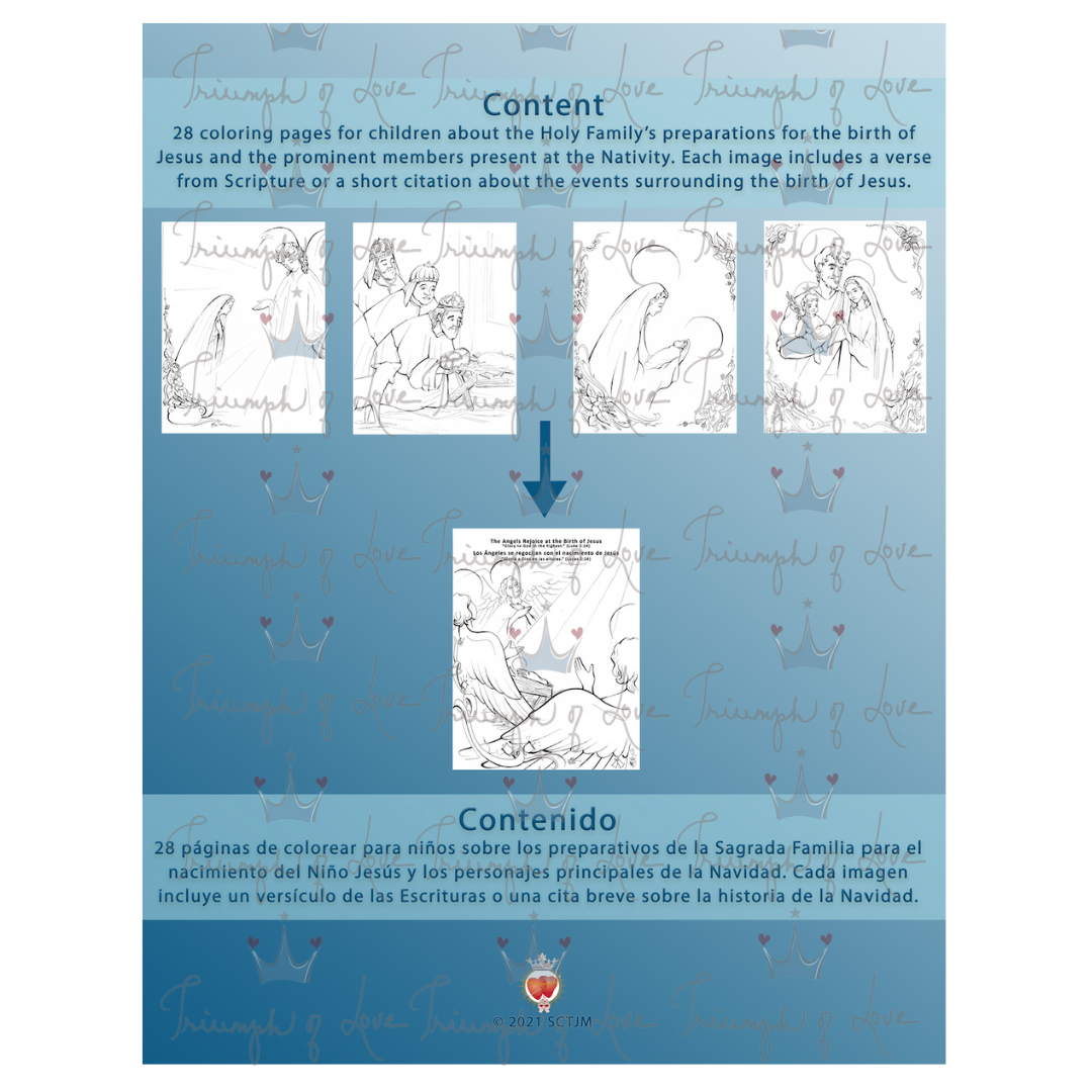 Bilingual "A Journey Though Advent and Christmas" Children's Coloring Book by SCTJM