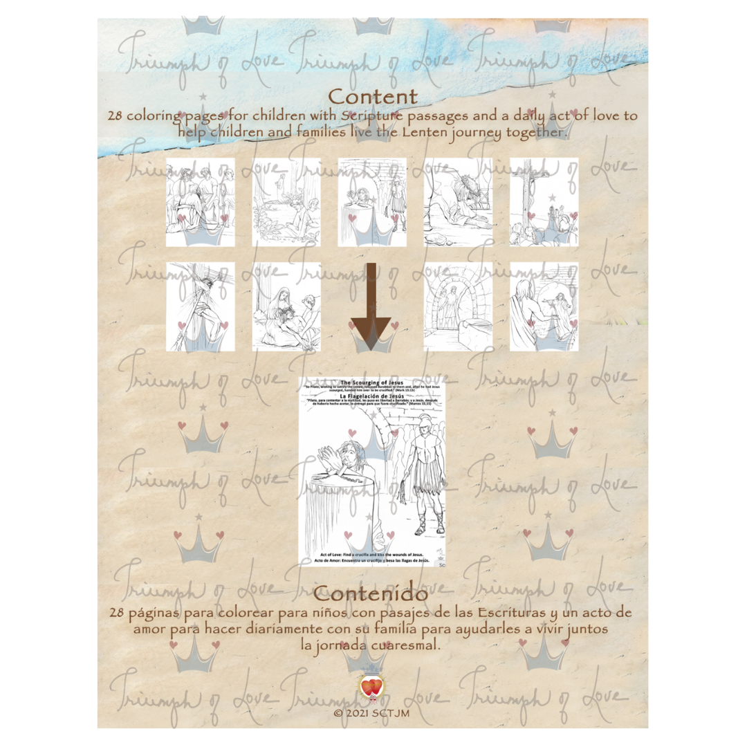 Bilingual "A Journey though Lent and Easter" Children's Coloring Book by SCTJM