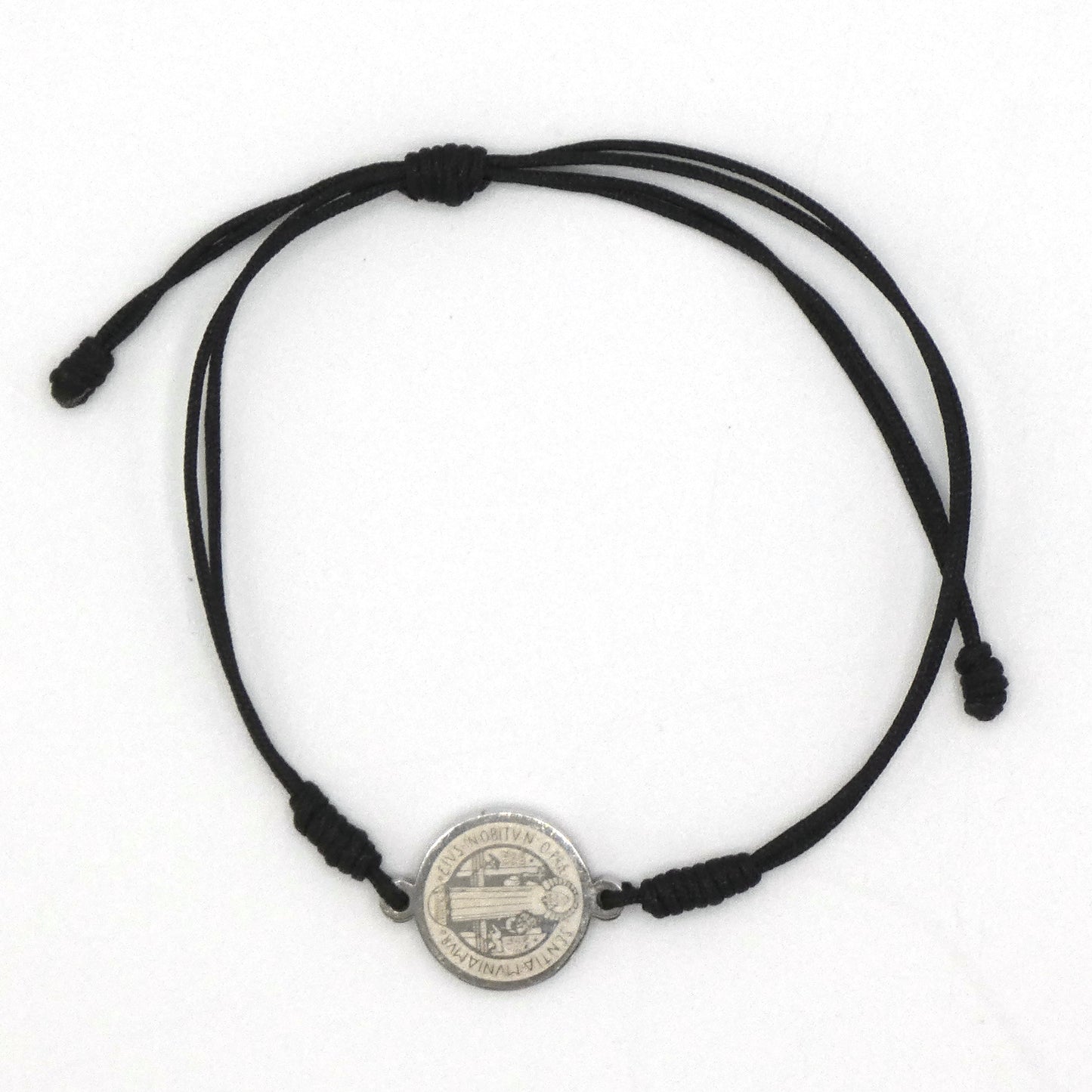 Etched St. Benedict Medal Bracelet of Assorted Colors