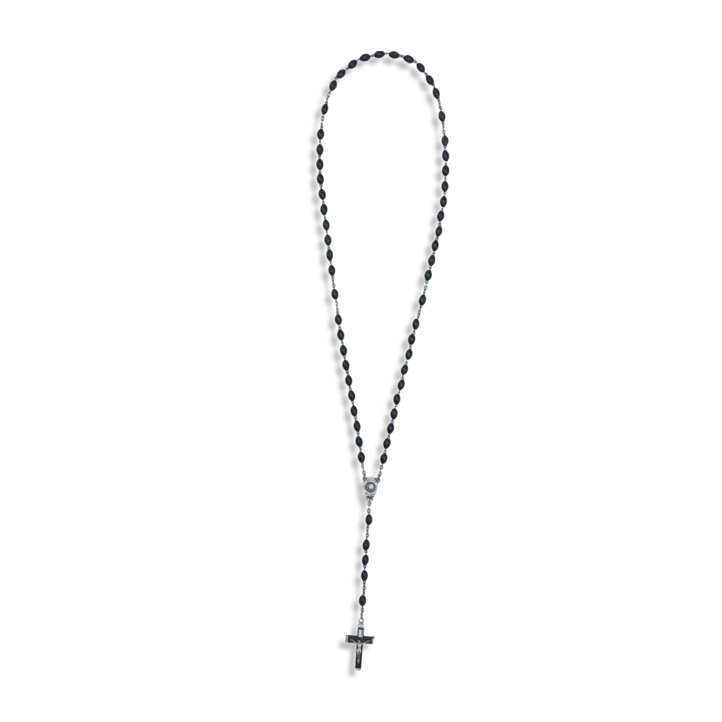 Black Fatima Rosary with Water