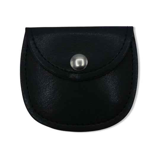 Black Lourdes Rosary Pouch with Gold Image