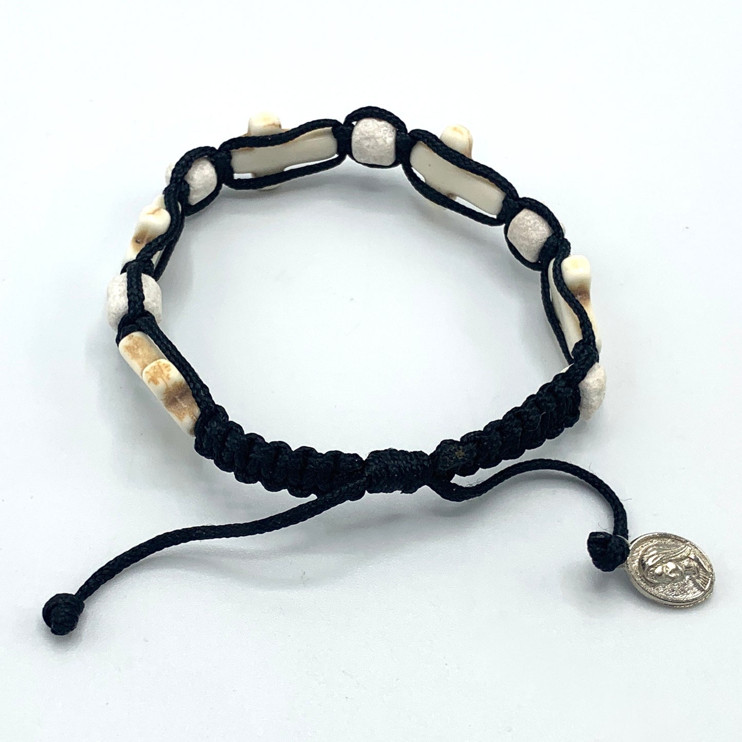 Stone Cross and Bead Bracelet of Assorted Colors
