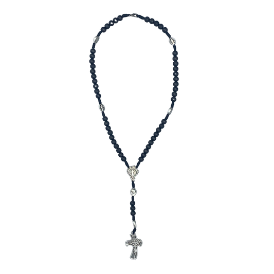 Black Wood Rosary with Oval St. Benedict Medals
