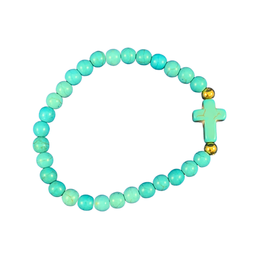 Beaded Bracelet with Cross
