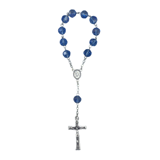 Crystal Queen of Peace Decade Rosary