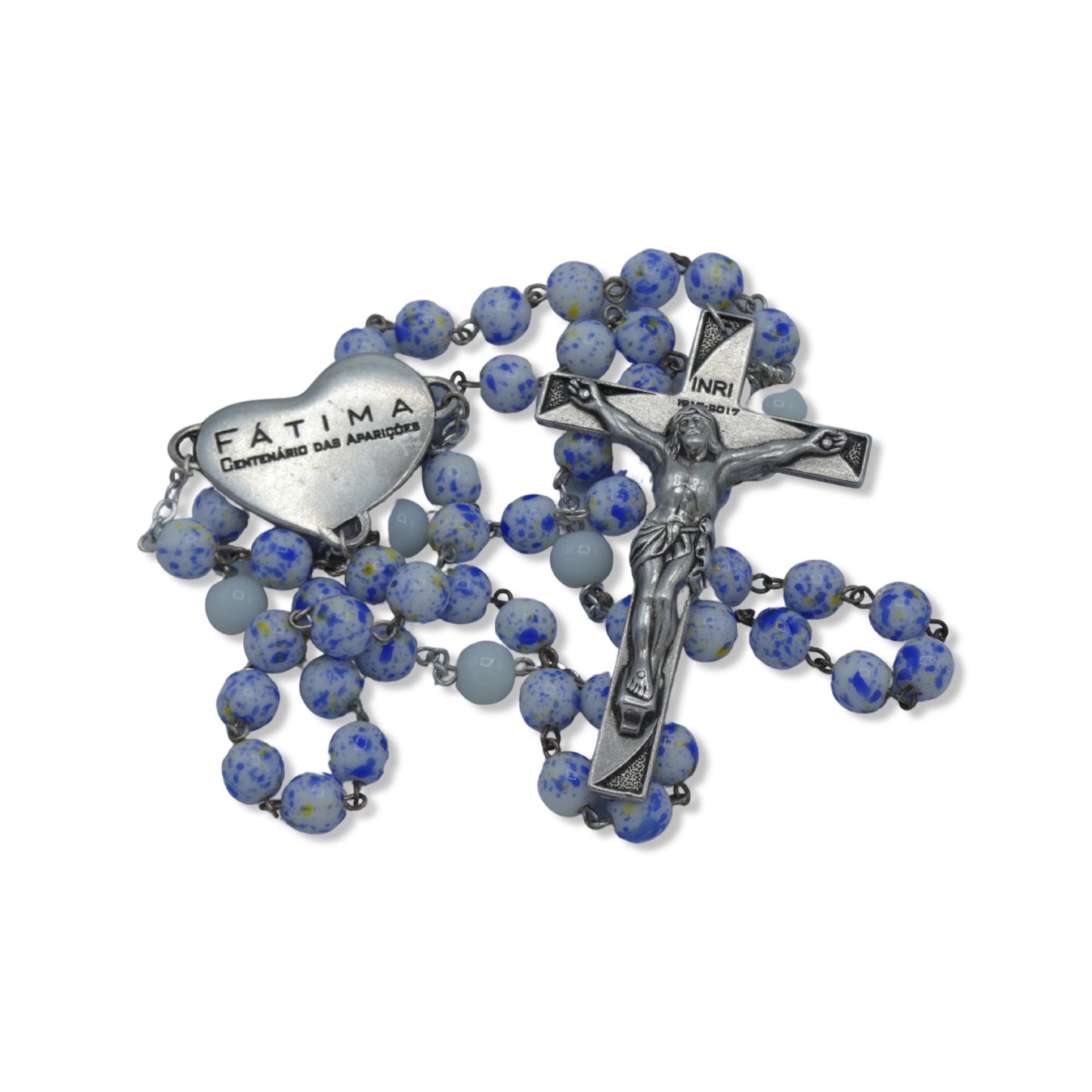 Blue Dotted Fatima Rosary