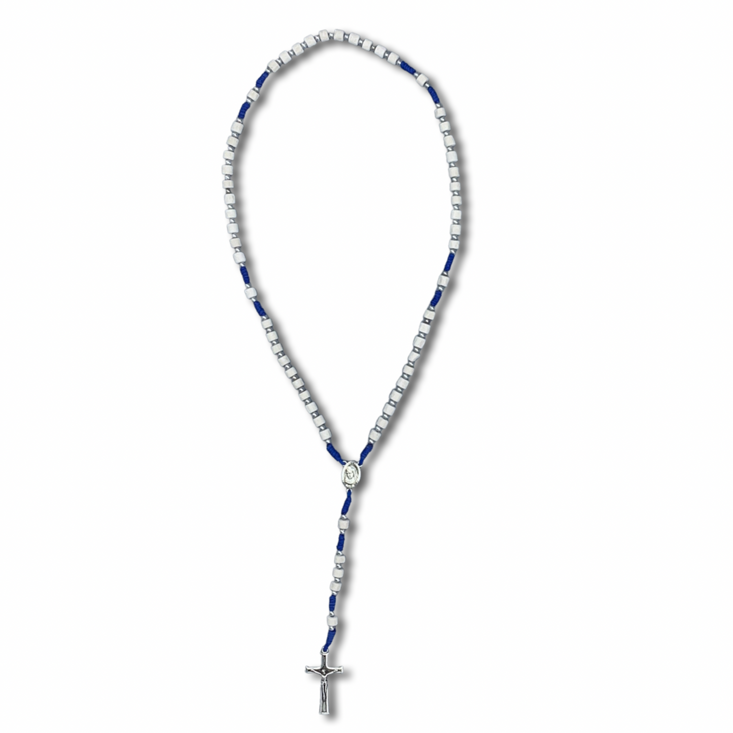 Embellished Queen of Peace Stone Rosary with Soil of Assorted Colors