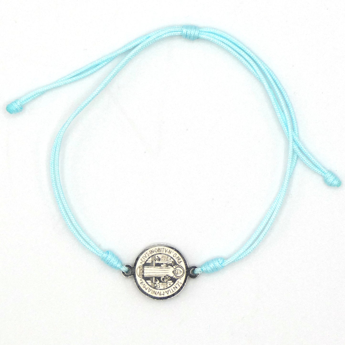 Etched St. Benedict Medal Bracelet of Assorted Colors