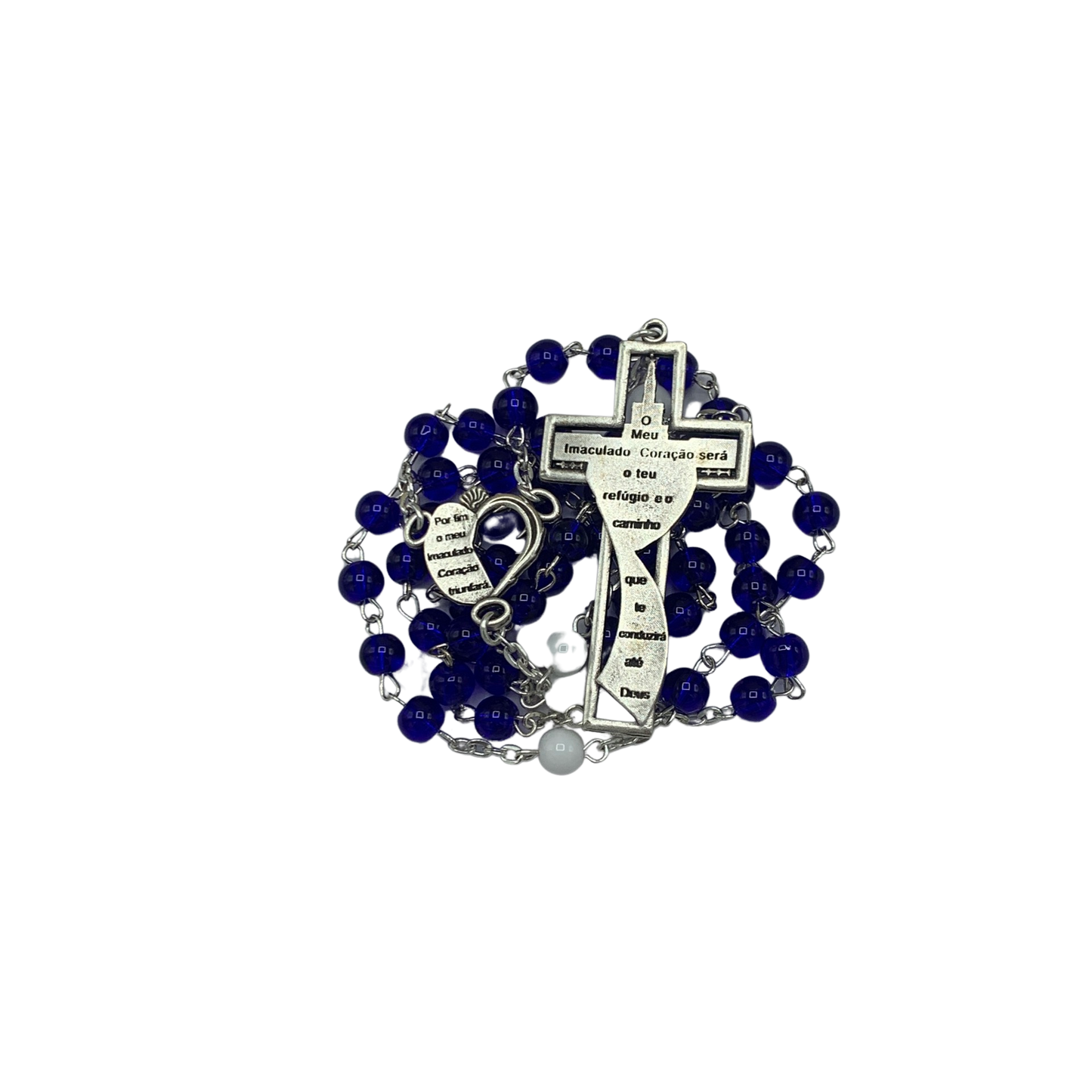 Blue Immaculate Heart Fatima Rosary