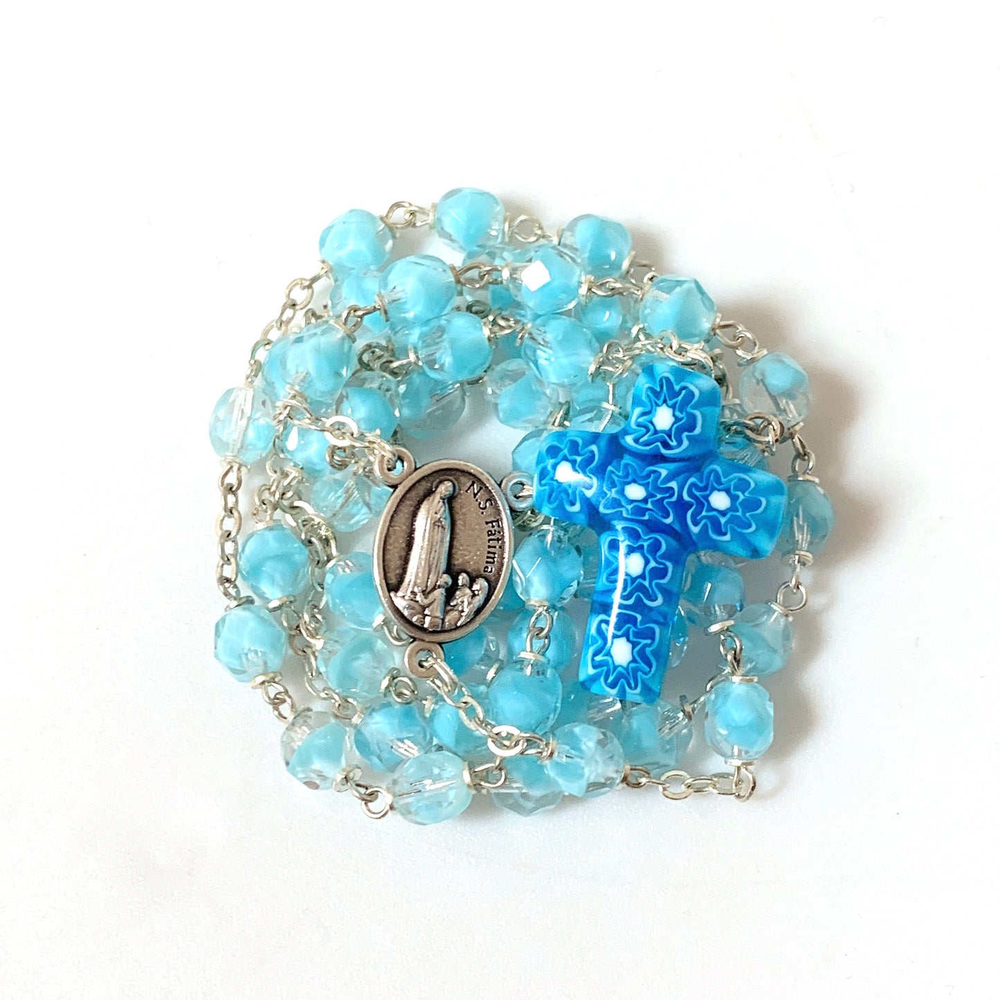 Murano Glass Fatima Rosary