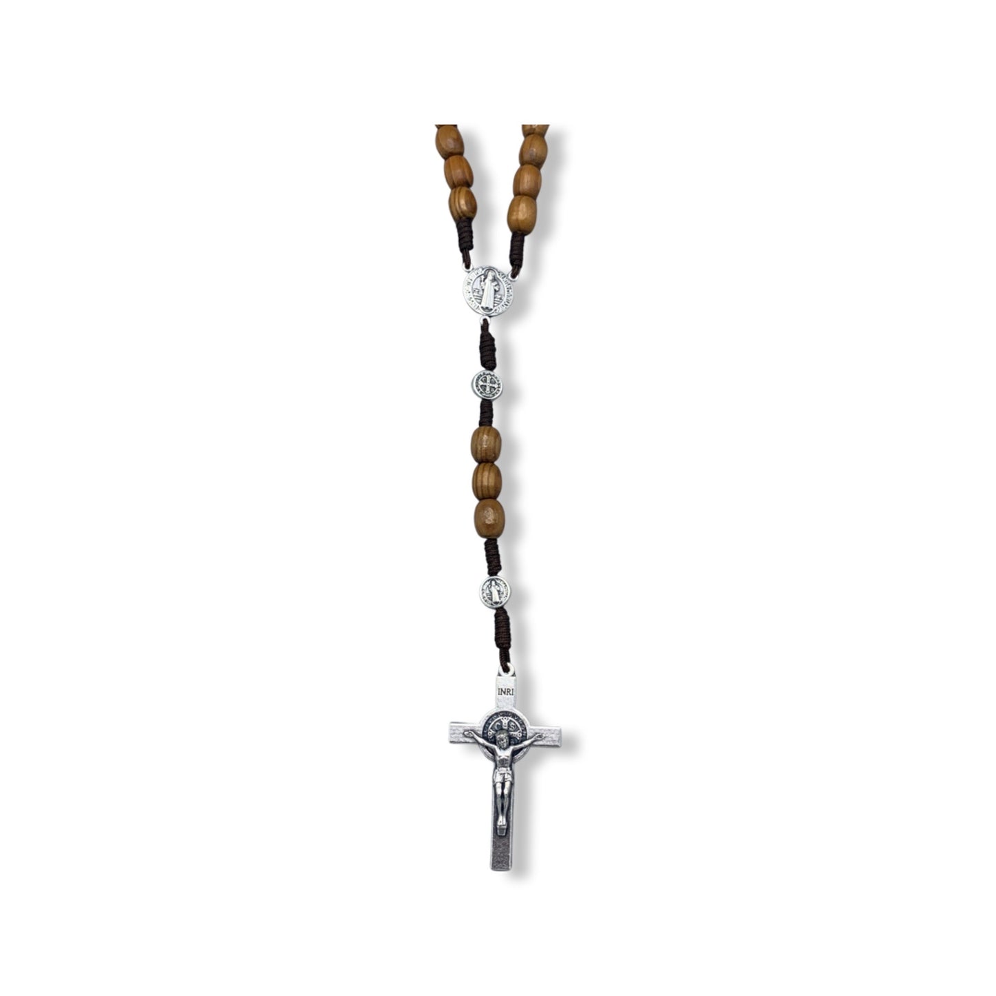 Large Beads St. Benedict Wood Rosary
