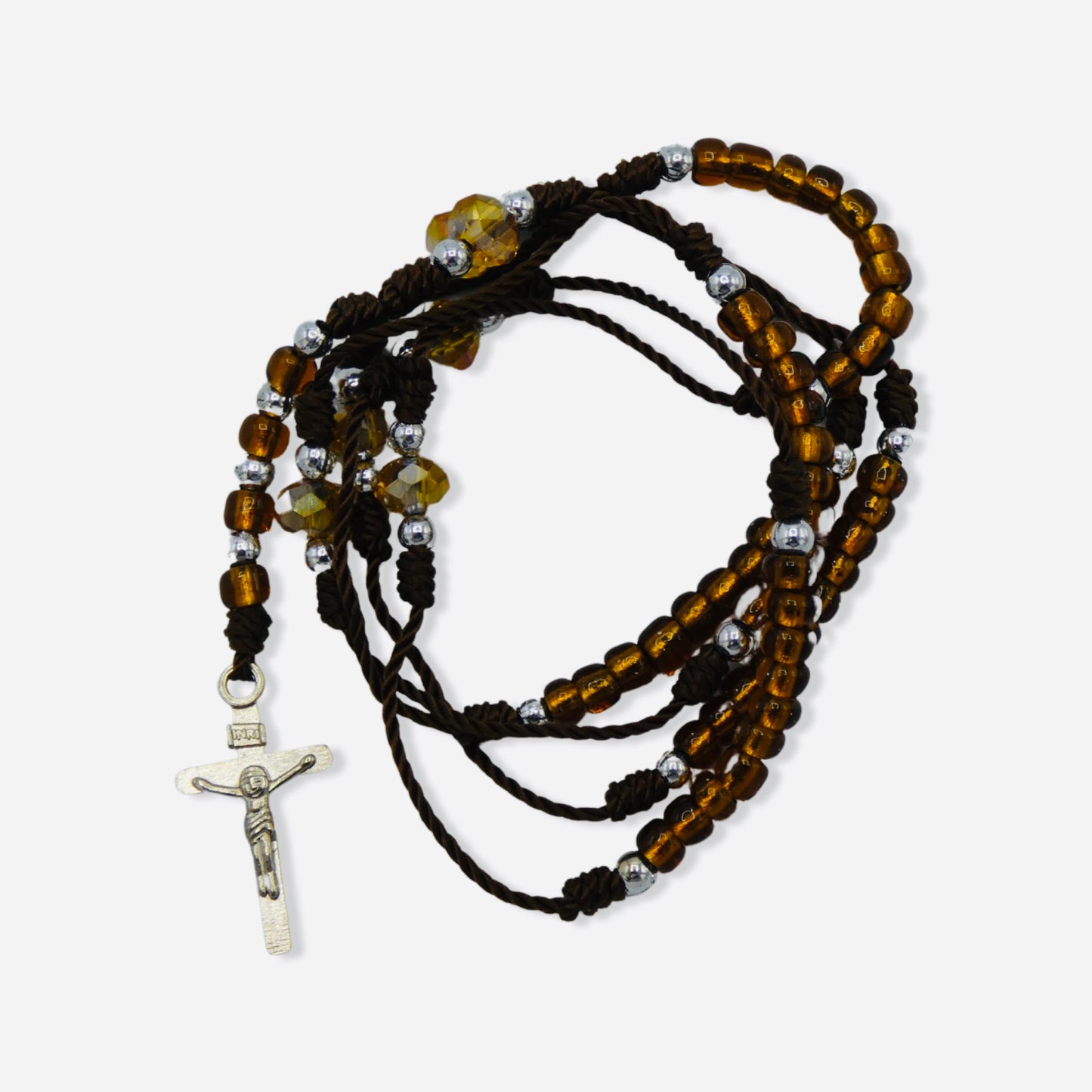 Delicate Rosary Necklace of Assorted Colors