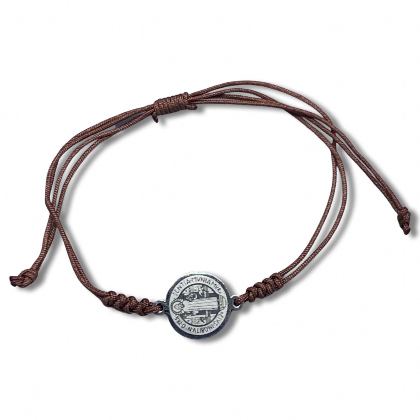 Etched St. Benedict Medal Bracelet of Assorted Colors