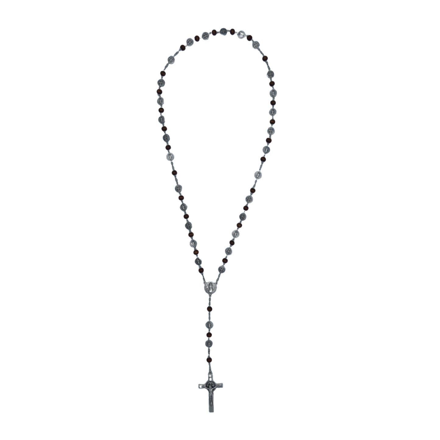 Brown St. Benedict Medals Rosary