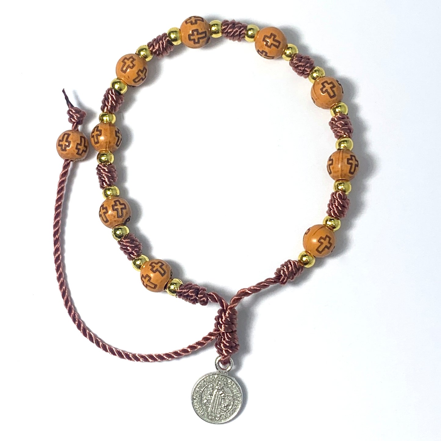 Mexican St. Benedict Decade Rosary Bracelet of Assorted Colors