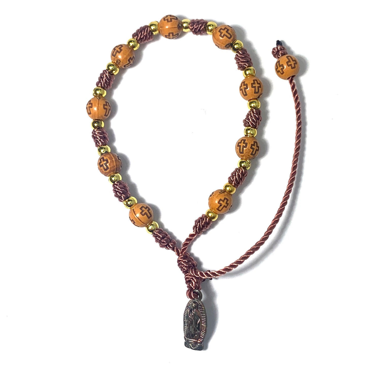 Mexican Guadalupe Decade Rosary Bracelet of Assorted Colors