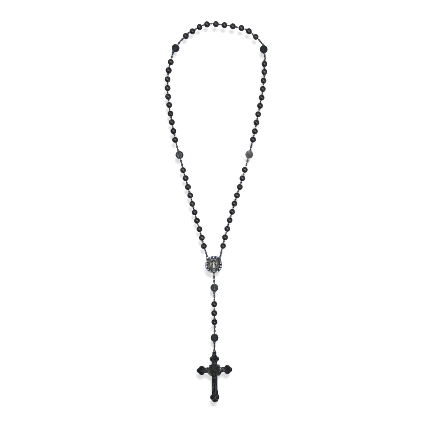Burgundy Pearl Beads St. Benedict Rosary