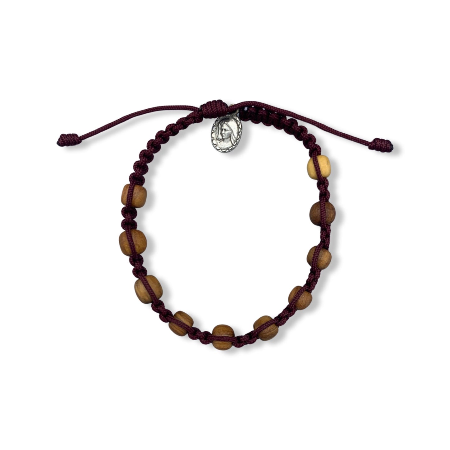 Wood Decade Rosary Bracelet