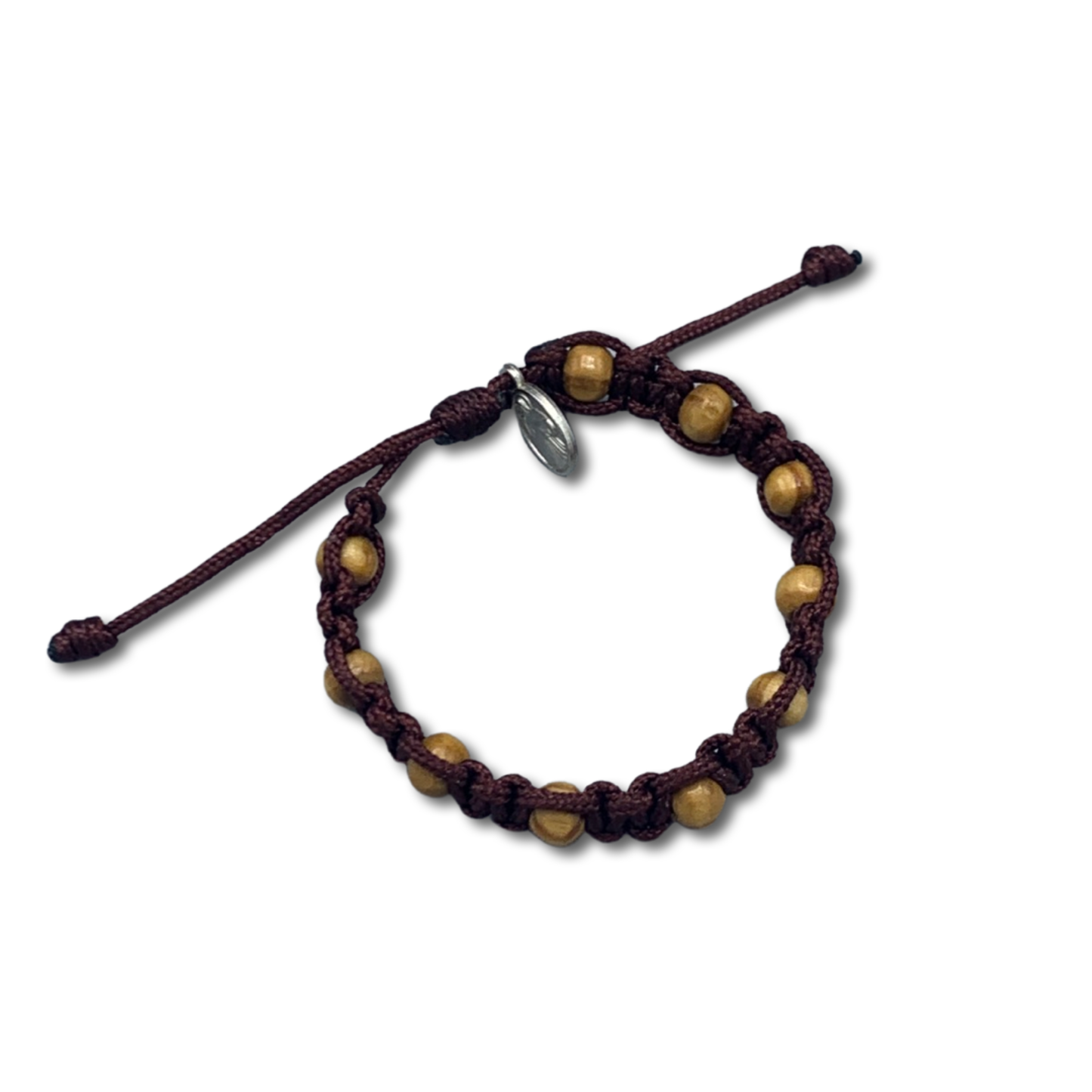 Wood Decade Rosary Bracelet