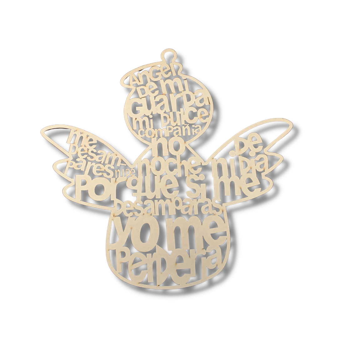 Carved Guardian Angel Decor