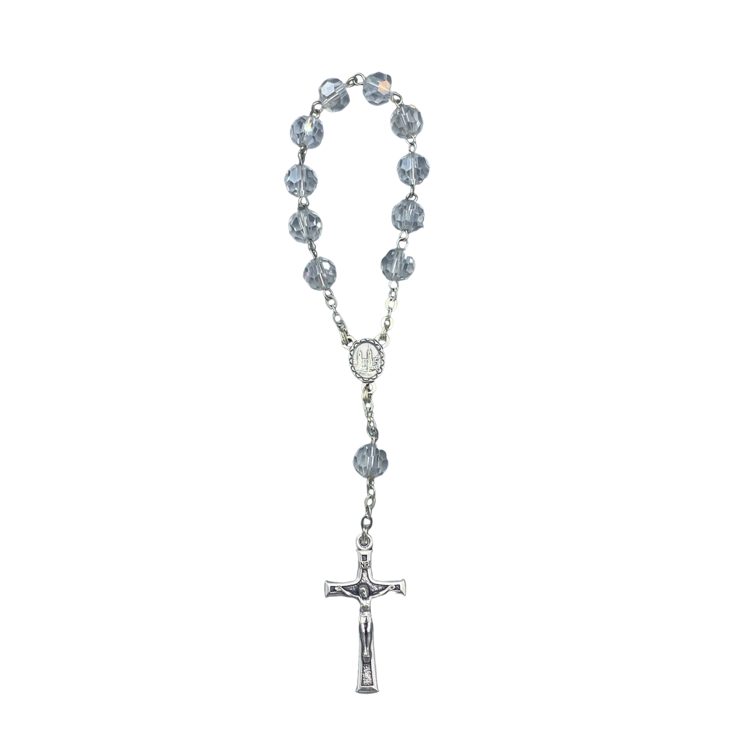 Crystal Queen of Peace Decade Rosary