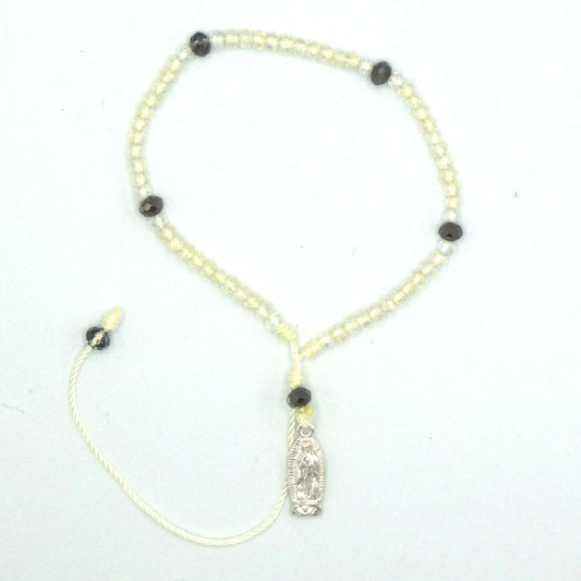 Rosary Bracelet of Assorted Colors and Medals