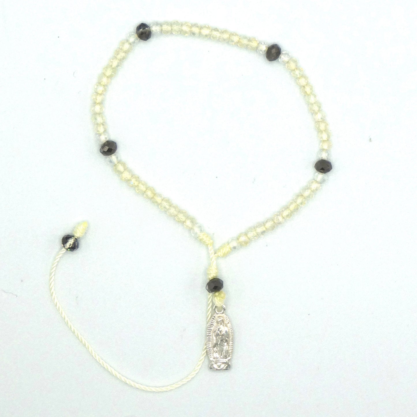 Rosary Bracelet of Assorted Colors and Medals