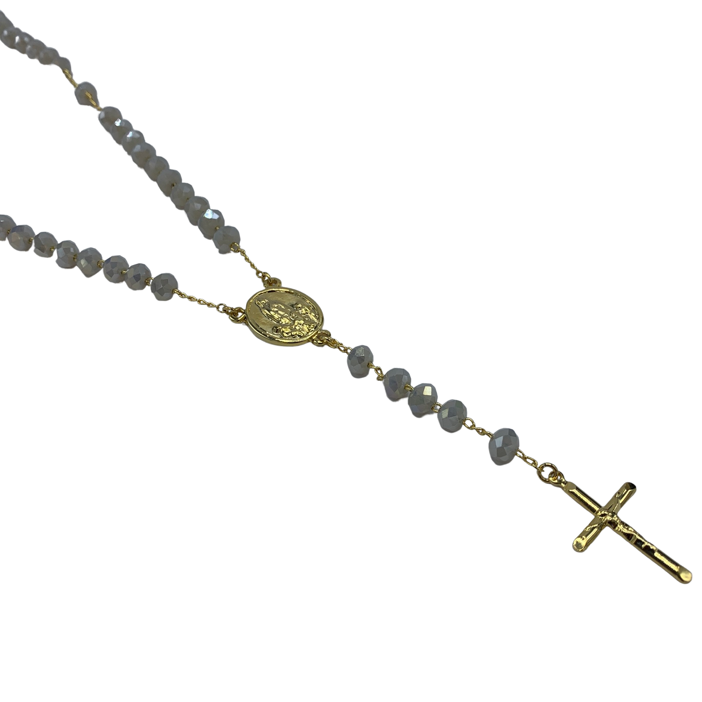 Gold Plated Fatima Rosary Necklace of Assorted Colors