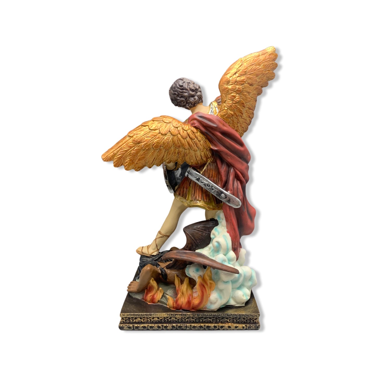 Colored St. Michael Statue