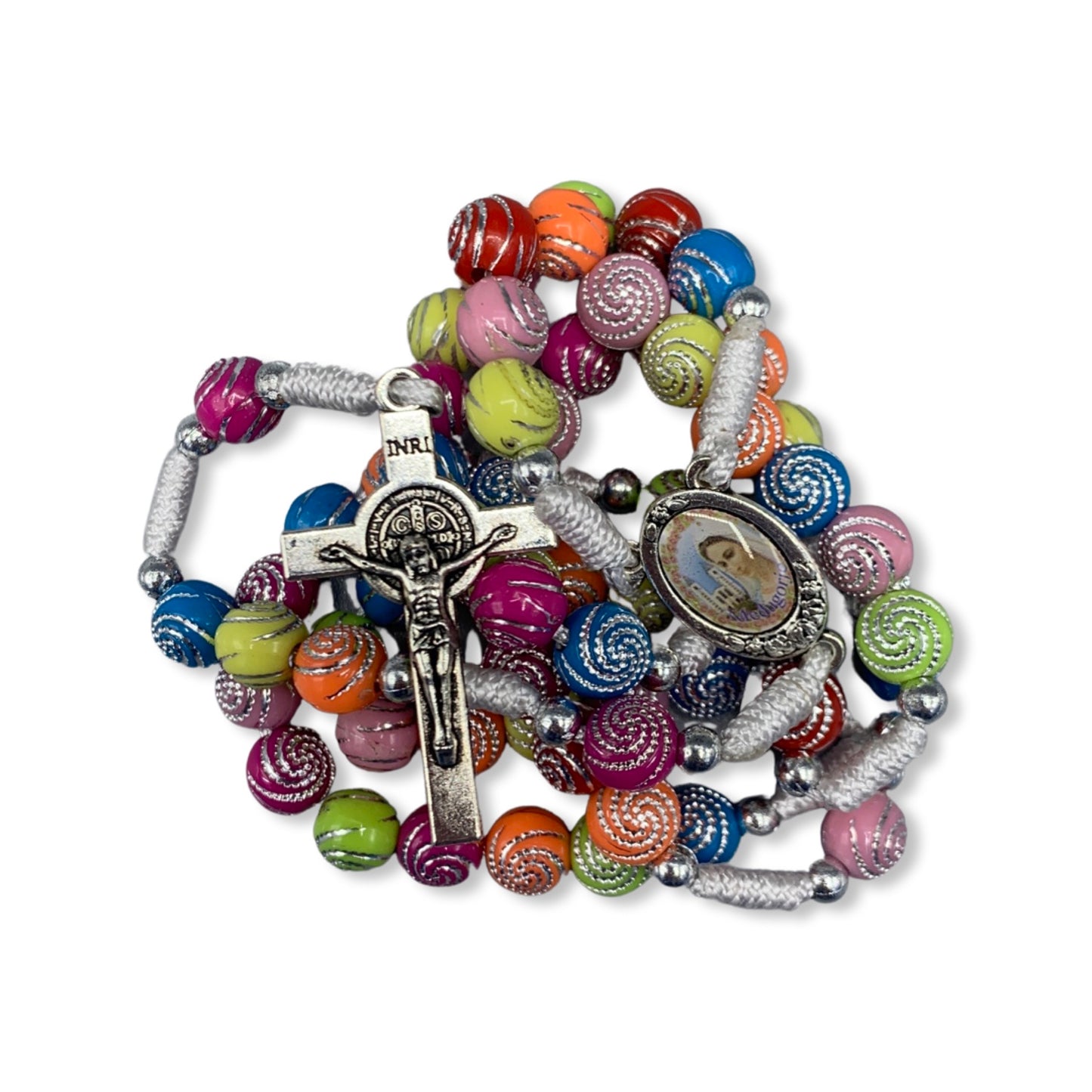 Colorful Queen of Peace Rosary