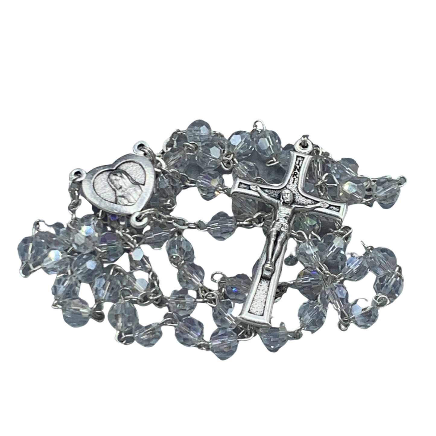Crystal Fatima Heart Rosary