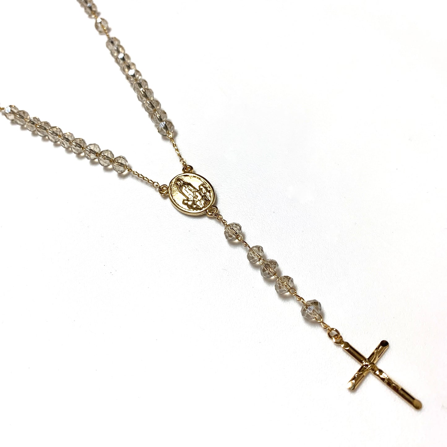 Gold Plated Fatima Rosary Necklace of Assorted Colors