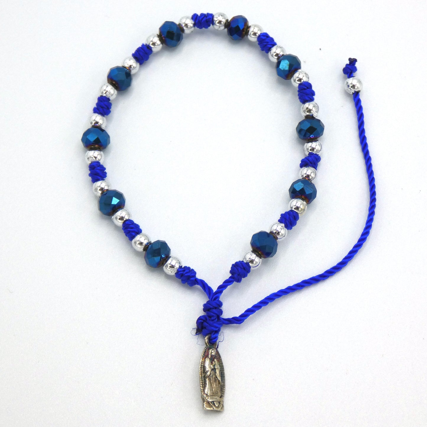 Mexican Guadalupe Decade Rosary Bracelet of Assorted Colors
