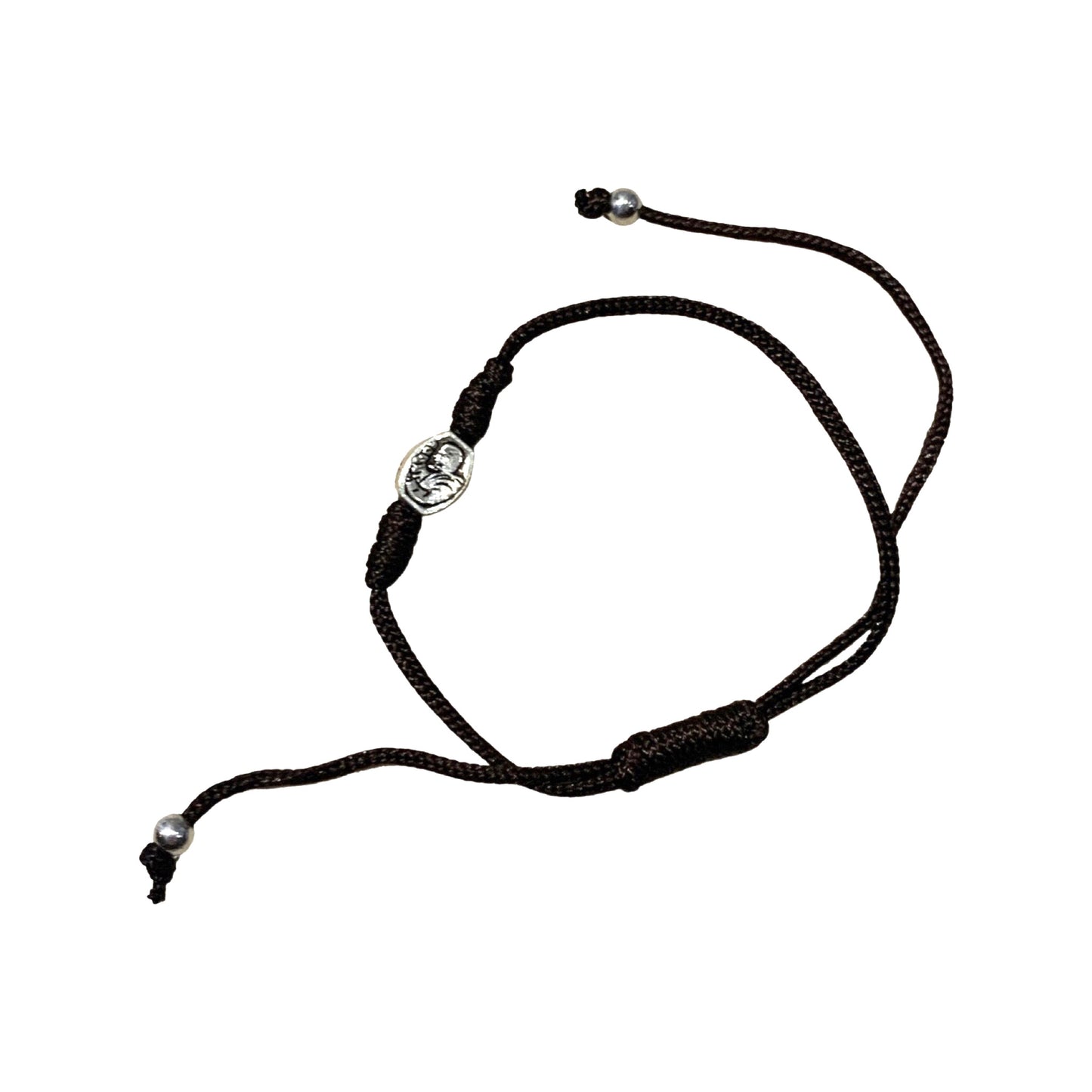 Dark Brown St. Padre Pio Bracelet with Case