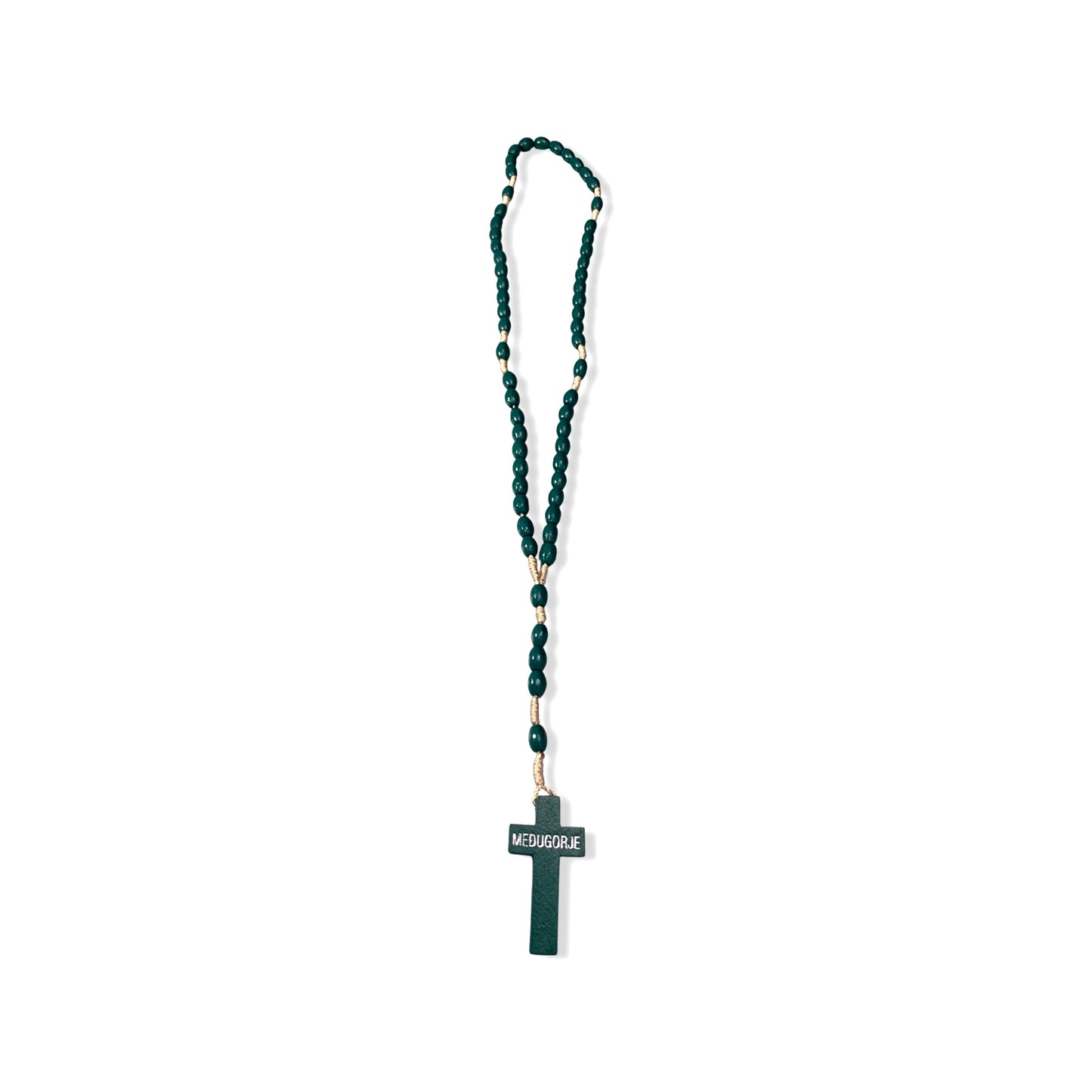 Dark Green Queen of Peace Rosary
