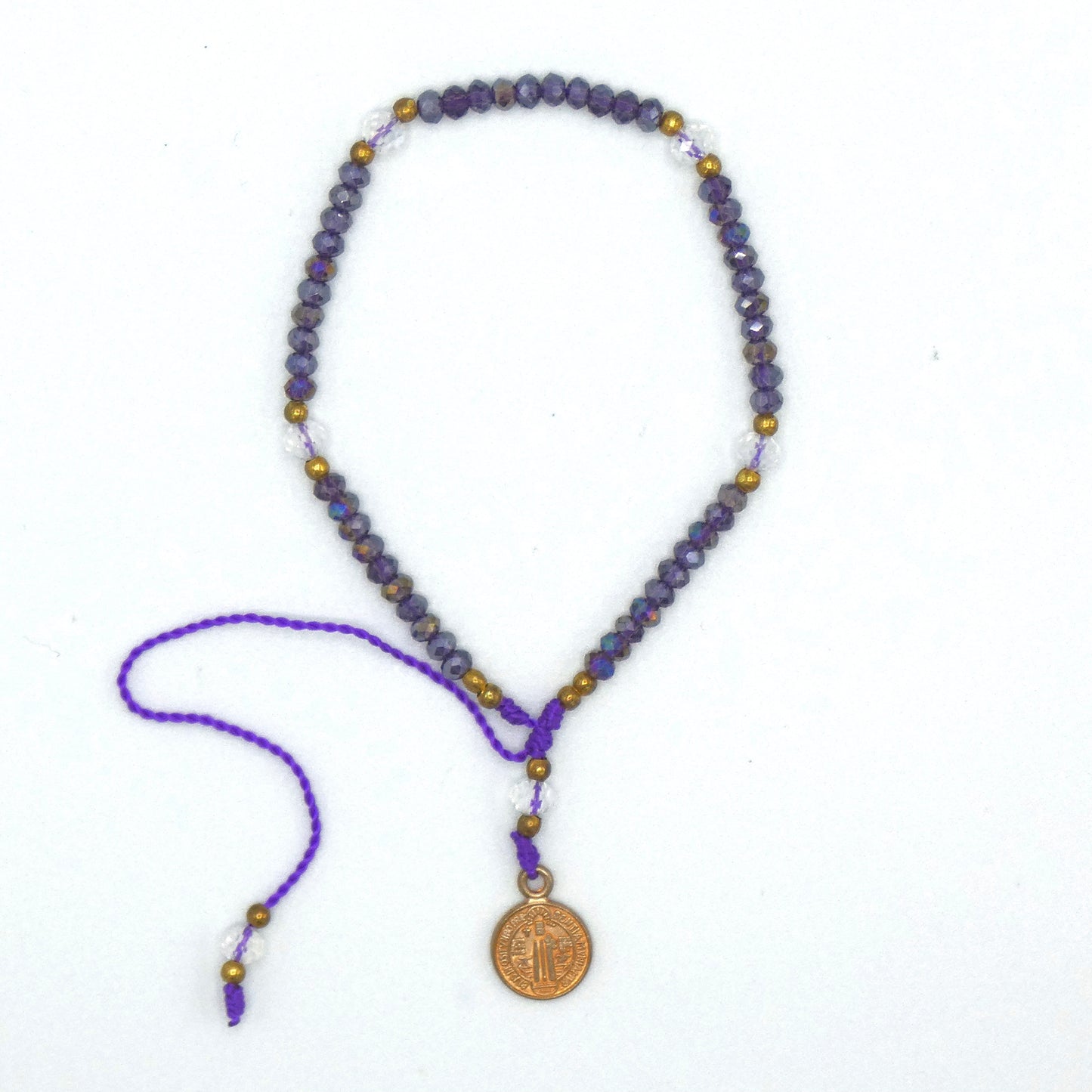 Rosary Bracelet of Assorted Colors and Medals
