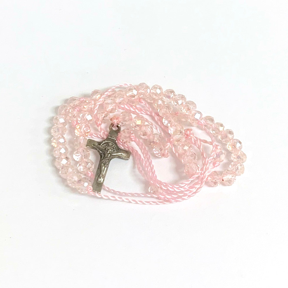 Delicate Rosary Necklace of Assorted Colors